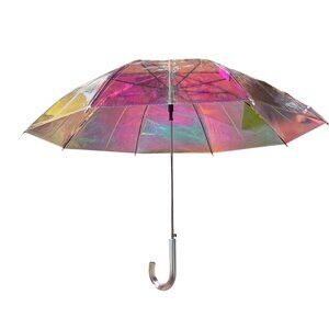 ShedRain Iridescent Auto Stick Umbrella With Silver Handle C114